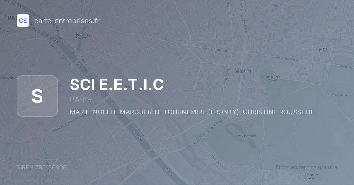 SCI E.E.T.I.C — 795130806 — fiche entreprise