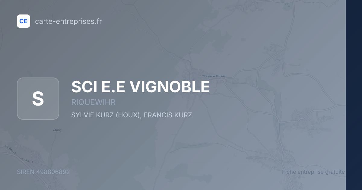 SCI E.E VIGNOBLE — 498806892 — fiche entreprise