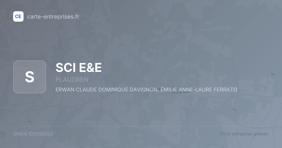 SCI E&E — 102318383 — fiche entreprise