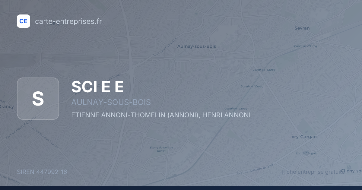 SCI E E — 447992116 — fiche entreprise