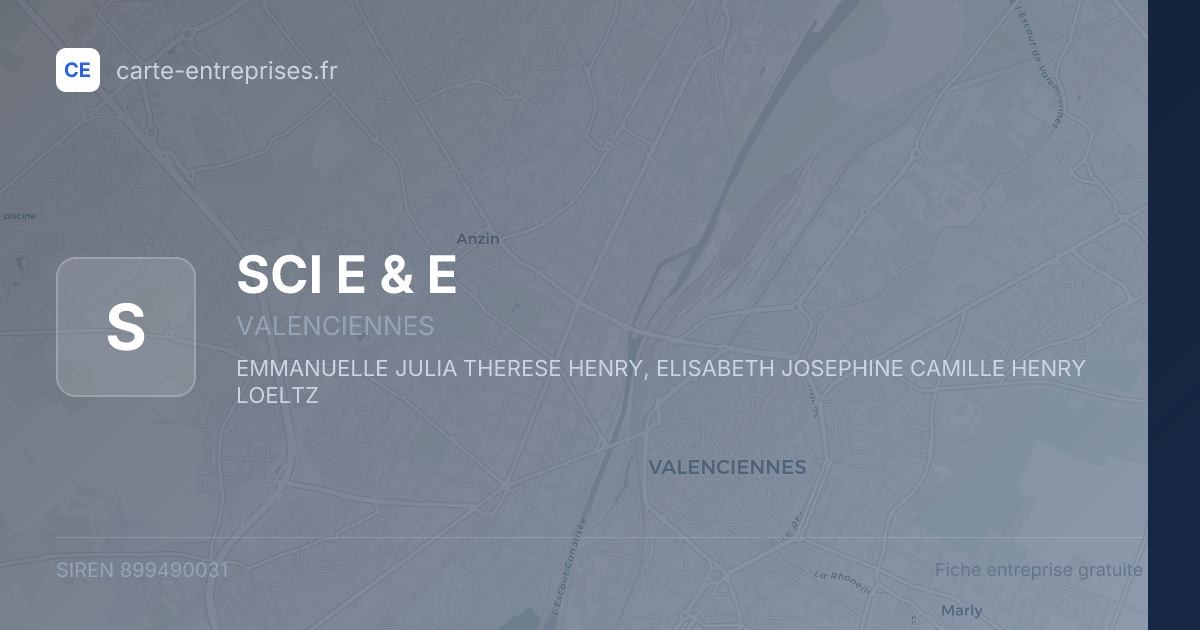 SCI E & E — 899490031 — fiche entreprise