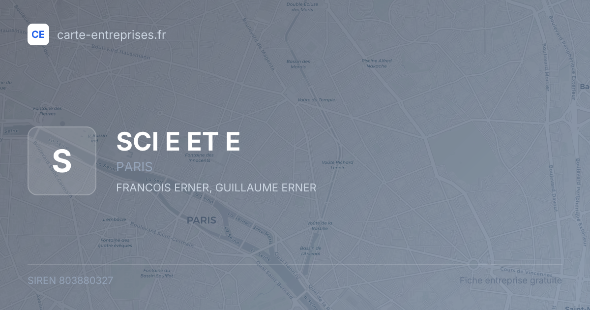 SCI E ET E — 803880327 — fiche entreprise