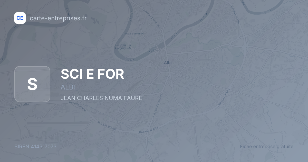 SCI E FOR — 414317073 — fiche entreprise