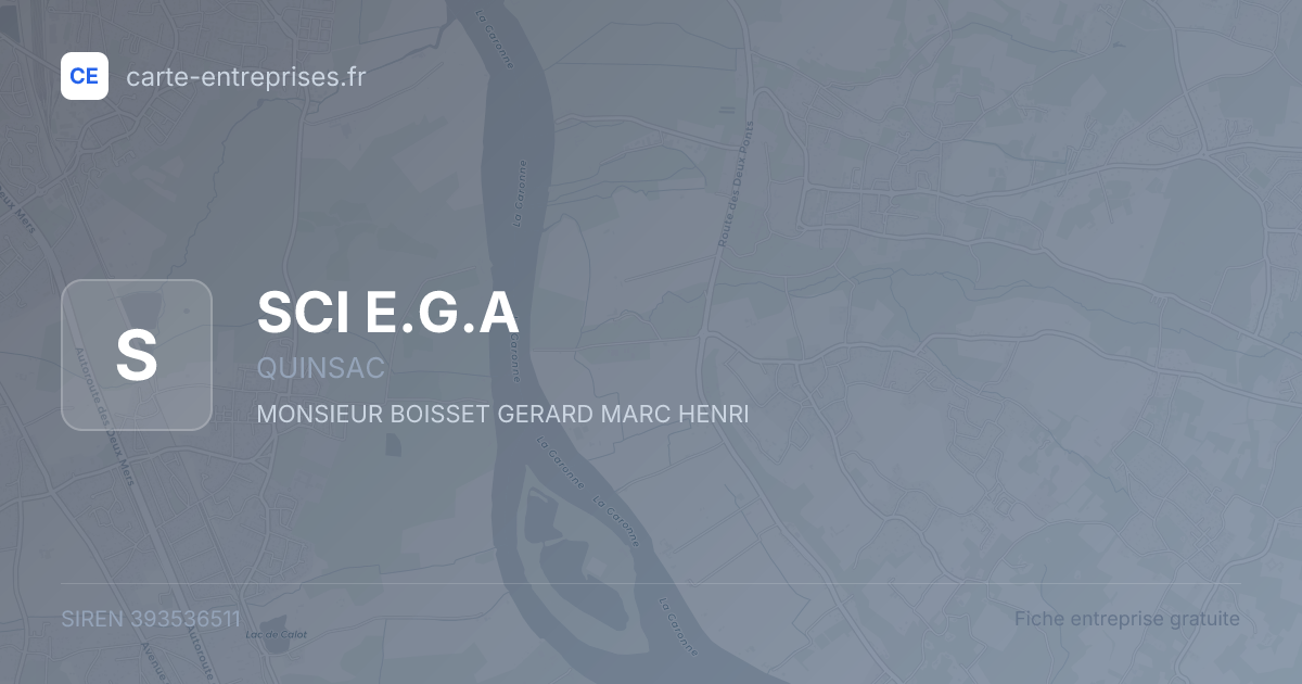 SCI E.G.A — 393536511 — fiche entreprise