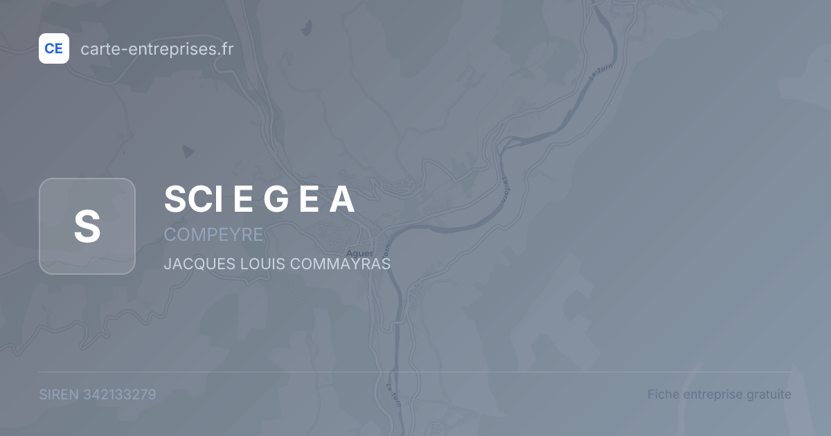 SCI E G E A — 342133279 — fiche entreprise