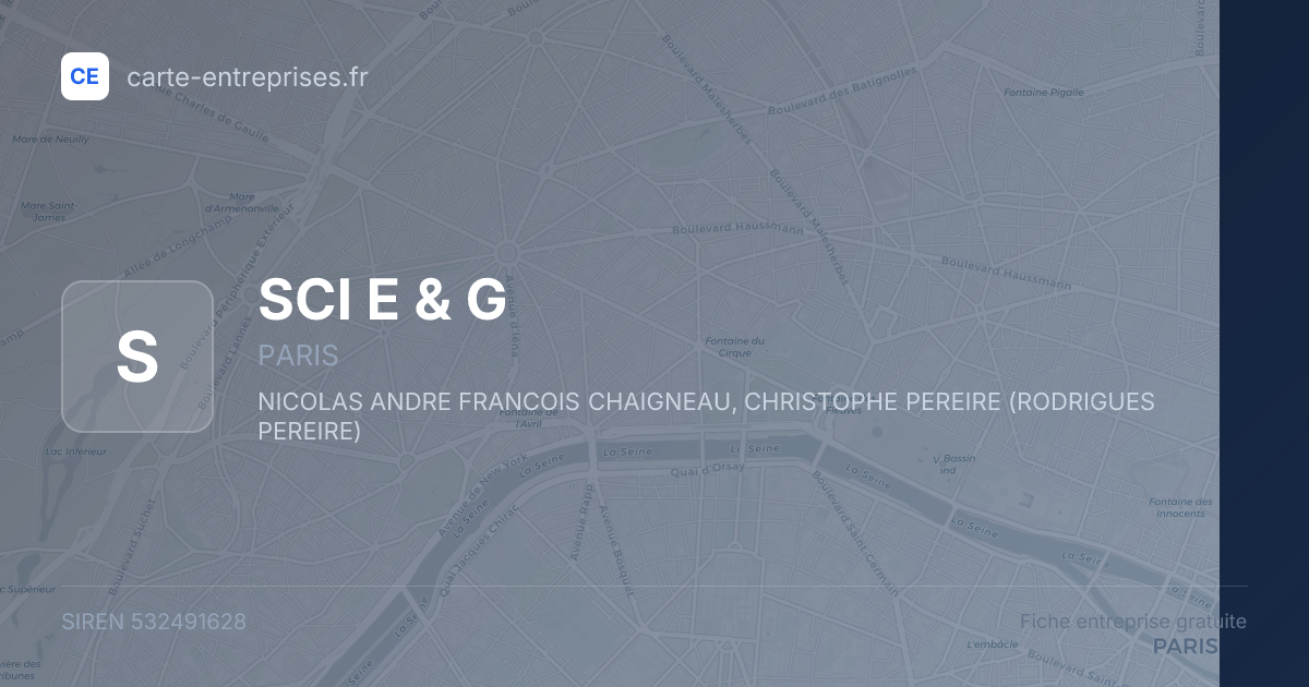 SCI E & G — 532491628 — fiche entreprise