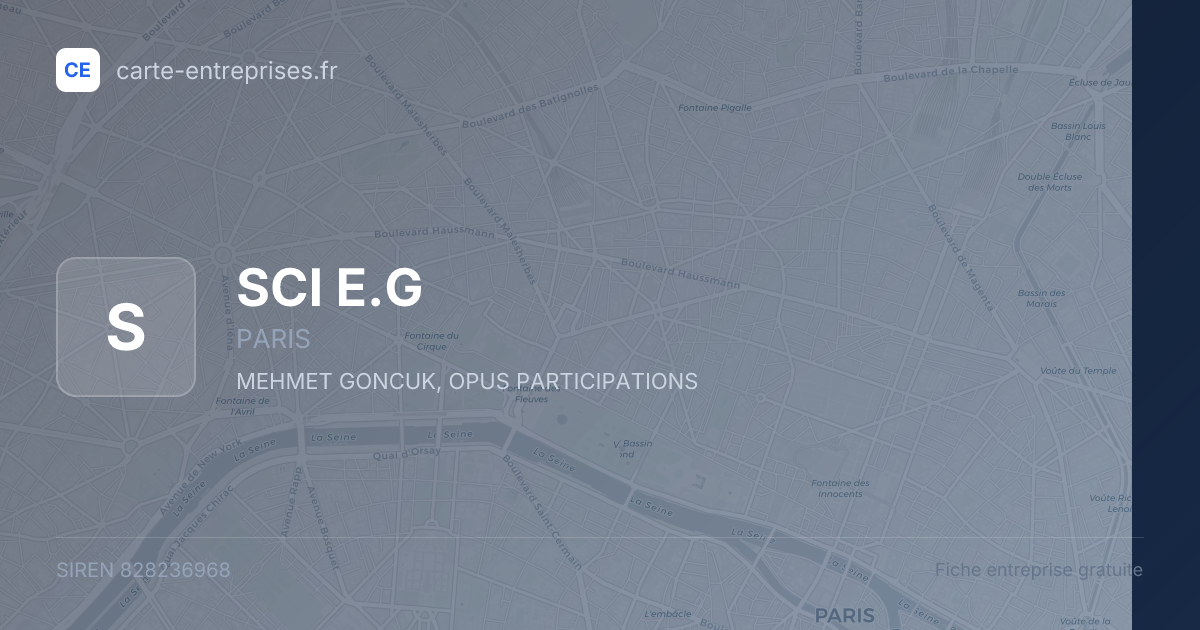 SCI E.G — 828236968 — fiche entreprise