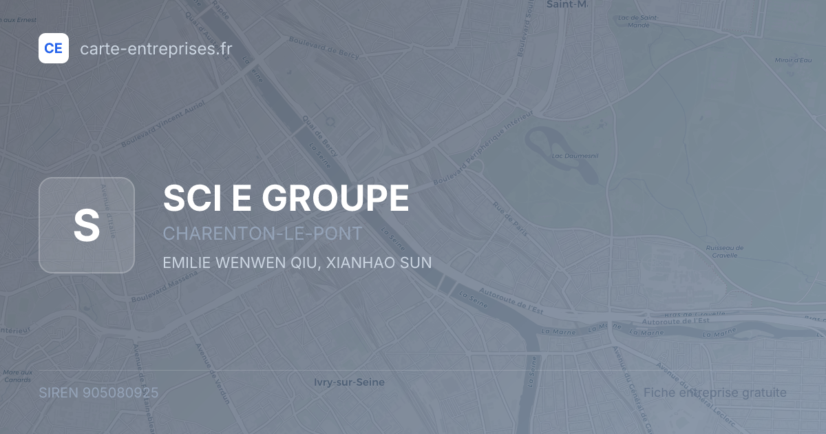 SCI E GROUPE — 905080925 — fiche entreprise