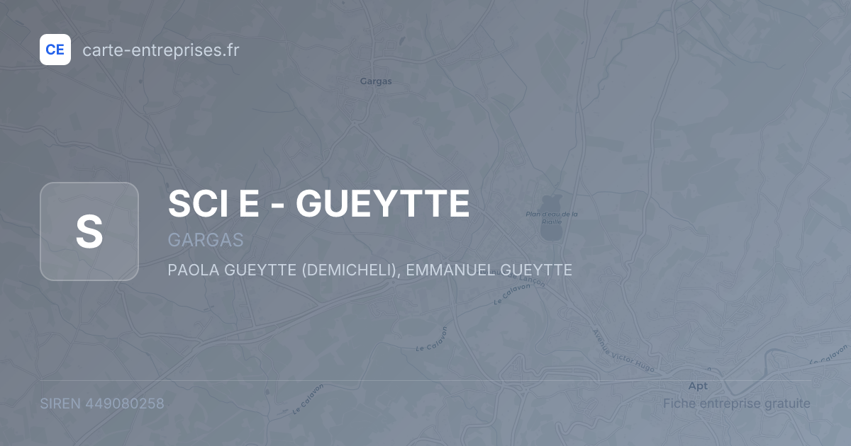 SCI E - GUEYTTE — 449080258 — fiche entreprise
