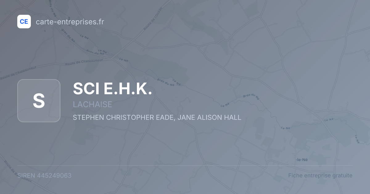 SCI E.H.K. — 445249063 — fiche entreprise