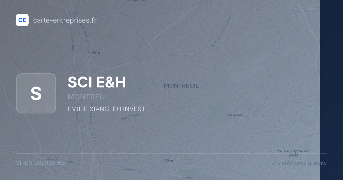 SCI E&H — 902938166 — fiche entreprise