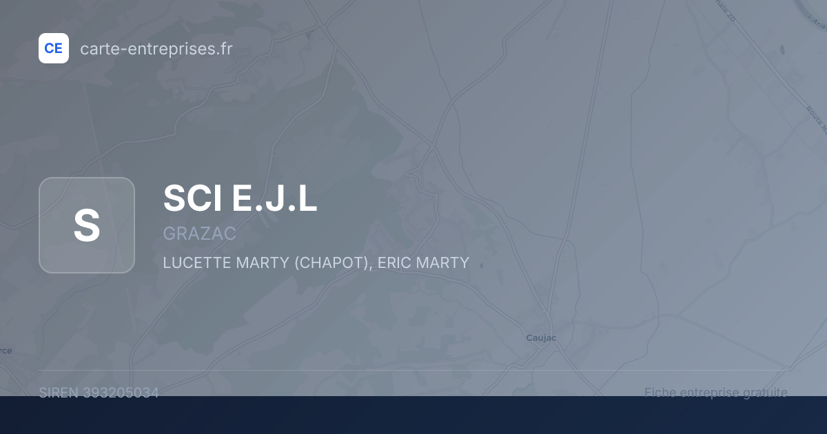 SCI E.J.L — 393205034 — fiche entreprise