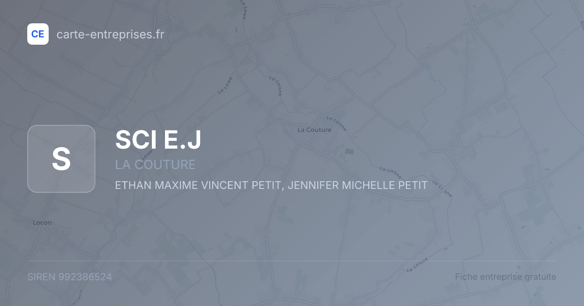 SCI E.J — 992386524 — fiche entreprise
