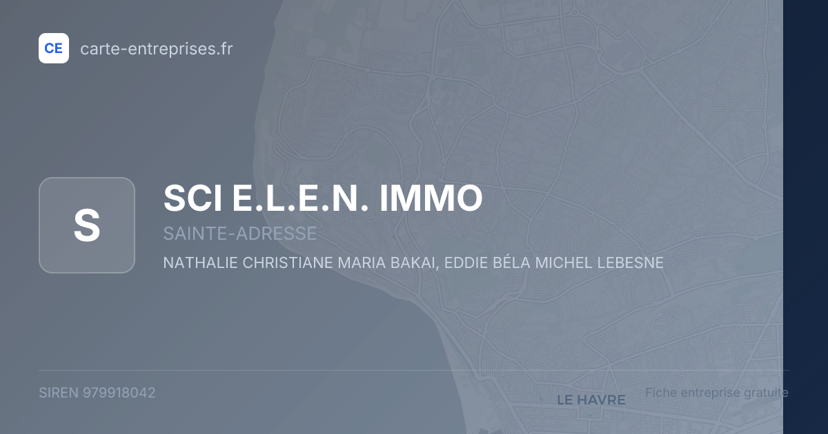 SCI E.L.E.N. IMMO — 979918042 — fiche entreprise