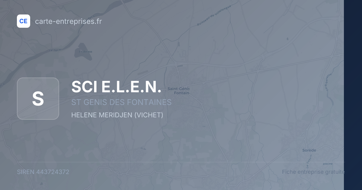 SCI E.L.E.N. — 443724372 — fiche entreprise
