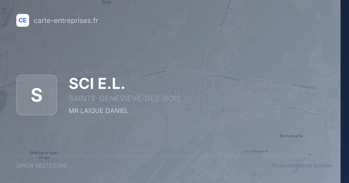 SCI E.L. — 382753366 — fiche entreprise