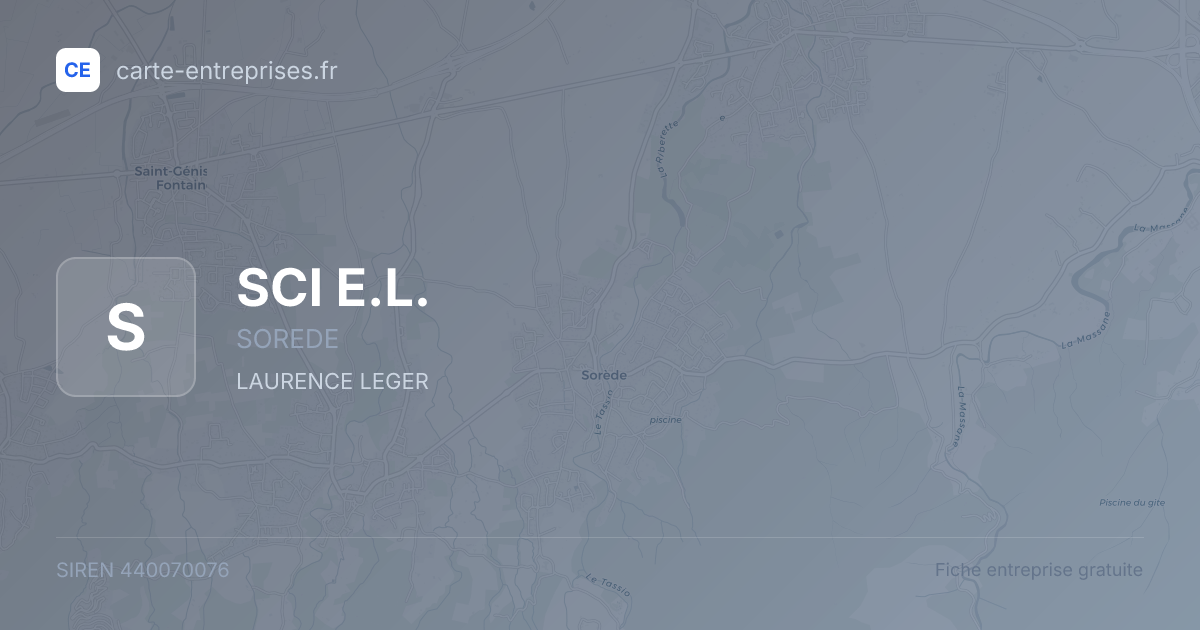 SCI E.L. — 440070076 — fiche entreprise