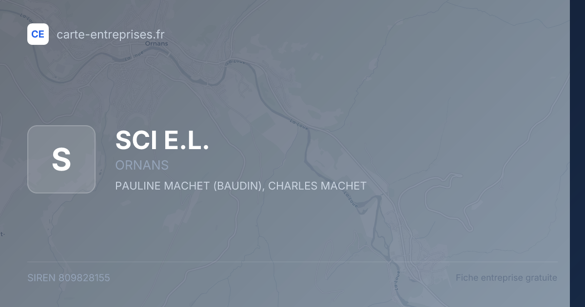 SCI E.L. — 809828155 — fiche entreprise