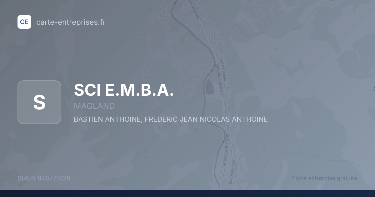SCI E.M.B.A. — 848775128 — fiche entreprise