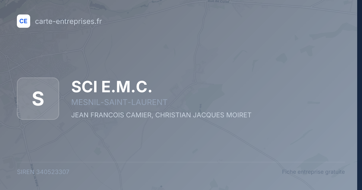 SCI  E.M.C. — 340523307 — fiche entreprise