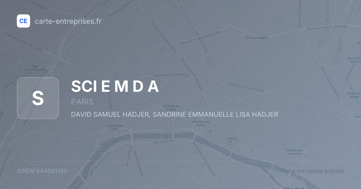SCI E M D A — 844591149 — fiche entreprise