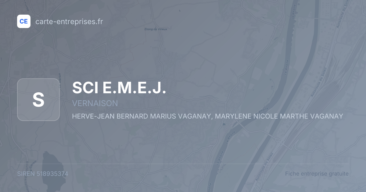 SCI E.M.E.J. — 518935374 — fiche entreprise