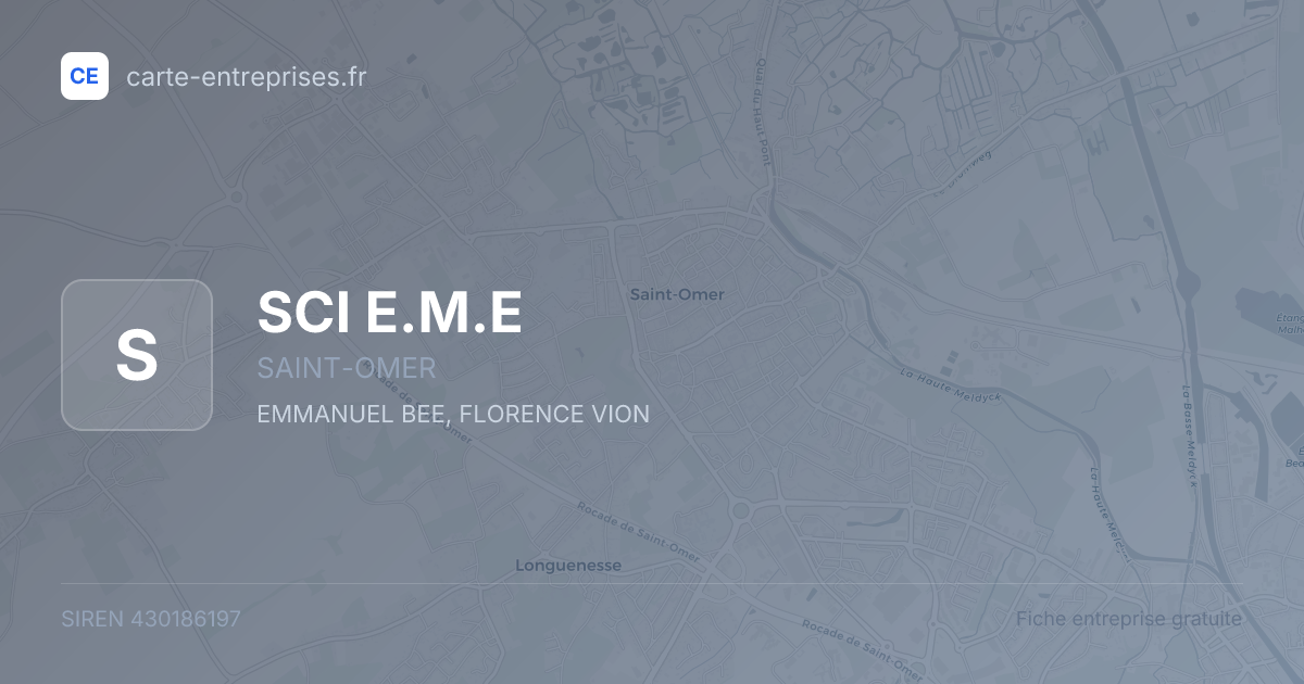 SCI E.M.E — 430186197 — fiche entreprise