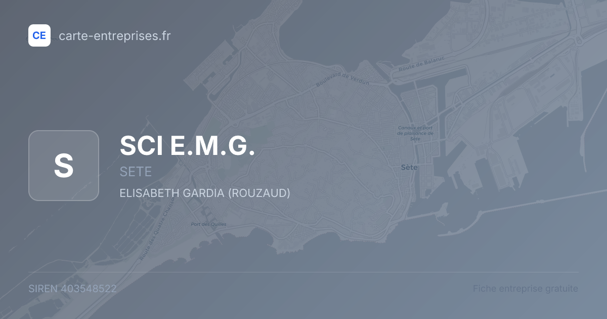SCI E.M.G. — 403548522 — fiche entreprise