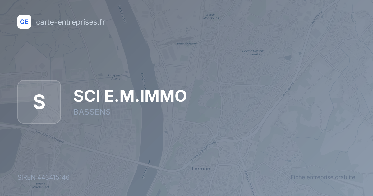 SCI E.M.IMMO — 443415146 — fiche entreprise
