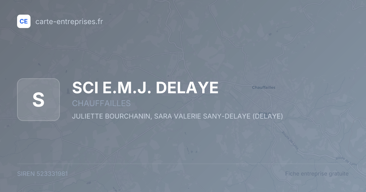 SCI E.M.J. DELAYE — 523331981 — fiche entreprise