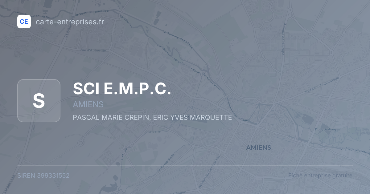 SCI E.M.P.C. — 399331552 — fiche entreprise