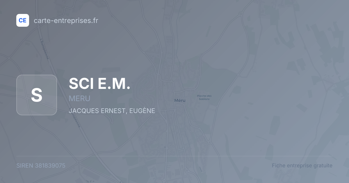 SCI E.M. — 381839075 — fiche entreprise