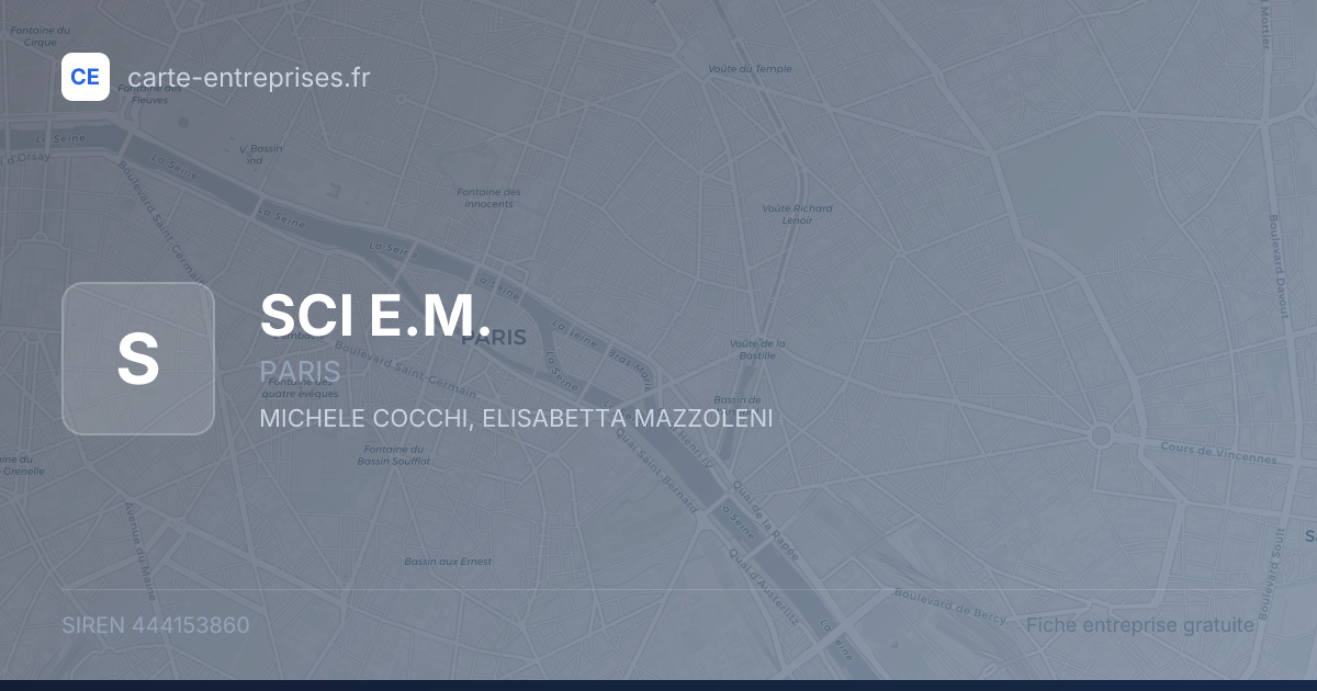 SCI E.M. — 444153860 — fiche entreprise