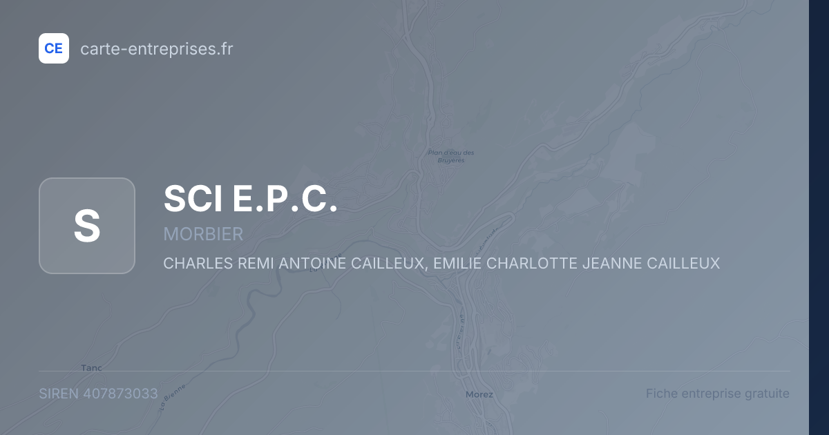 SCI E.P.C. — 407873033 — fiche entreprise