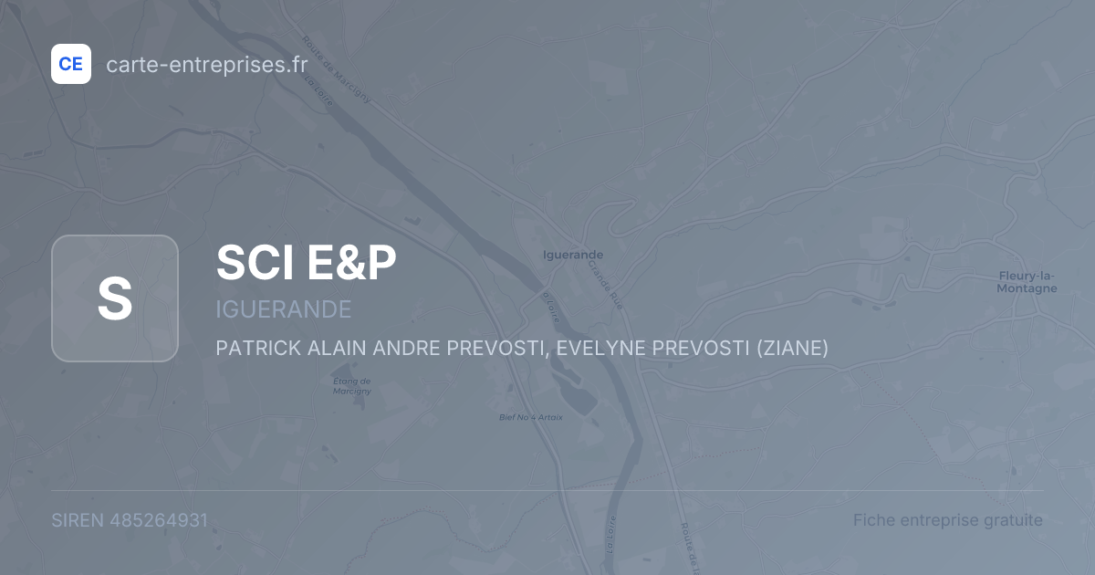 SCI E&P — 485264931 — fiche entreprise
