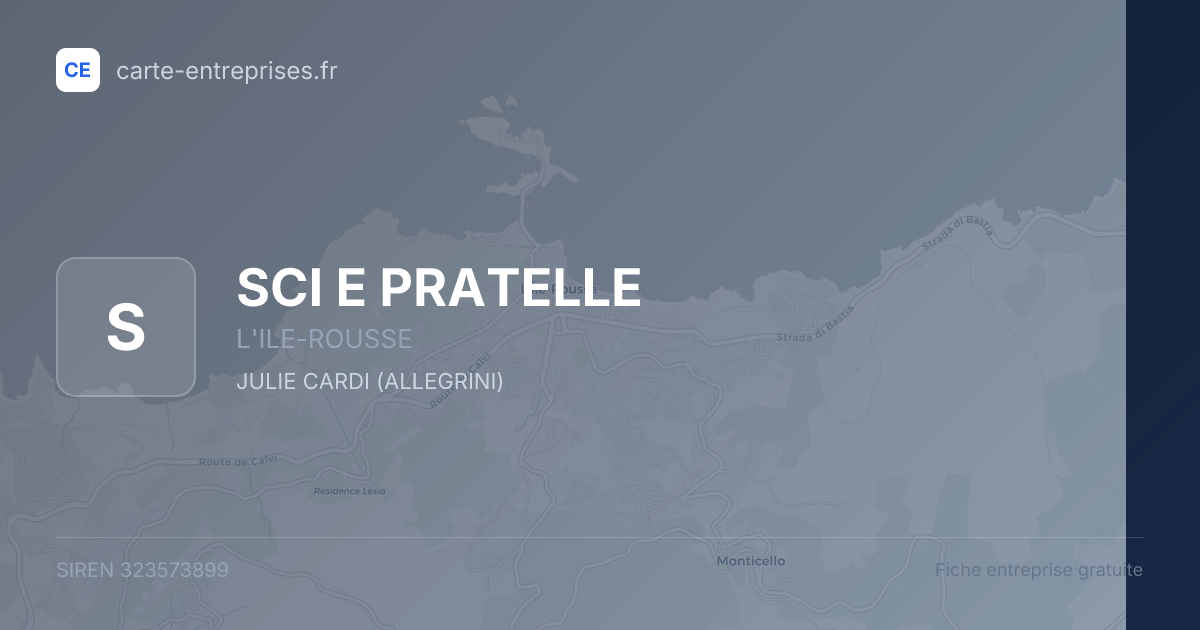 SCI E PRATELLE — 323573899 — fiche entreprise