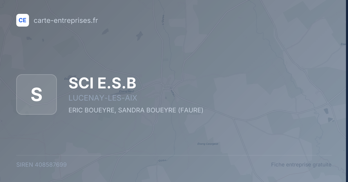 SCI E.S.B — 408587699 — fiche entreprise