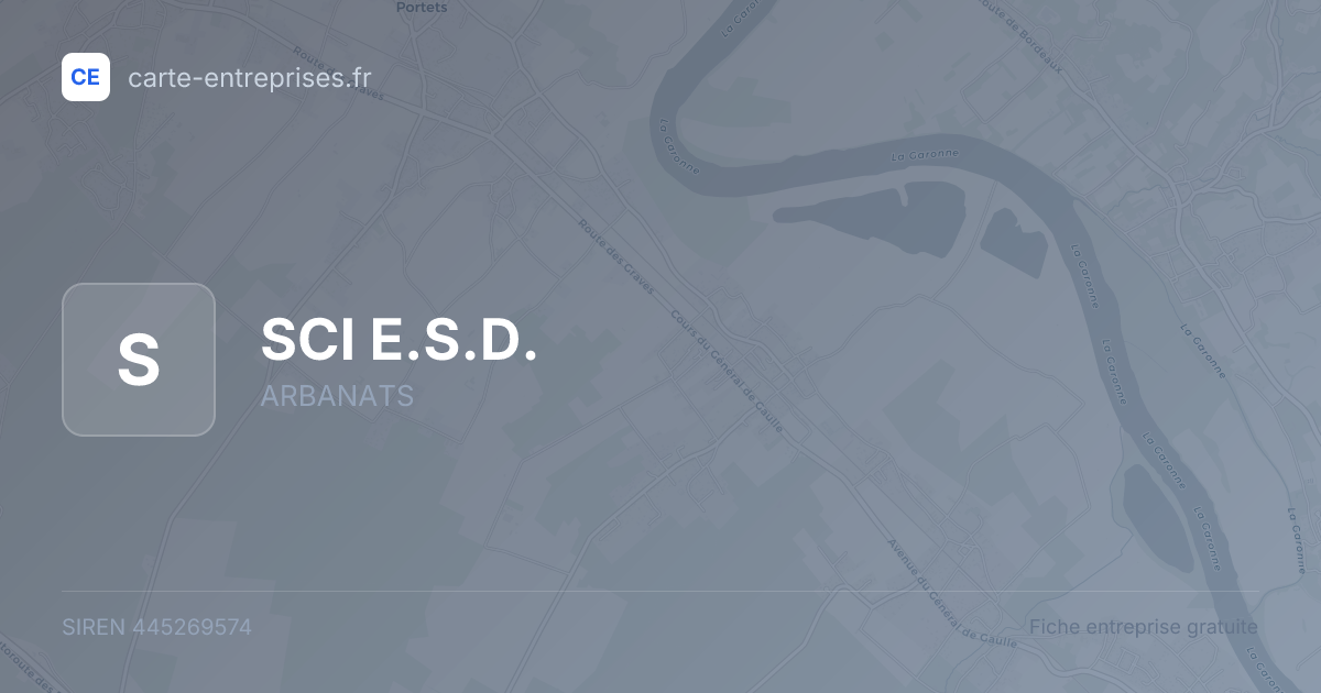 SCI E.S.D. — 445269574 — fiche entreprise