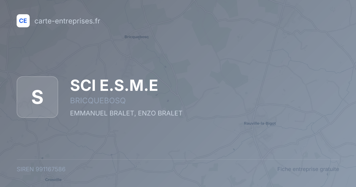 SCI E.S.M.E — 991167586 — fiche entreprise