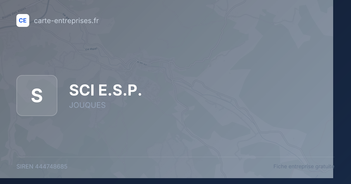 SCI E.S.P. — 444748685 — fiche entreprise