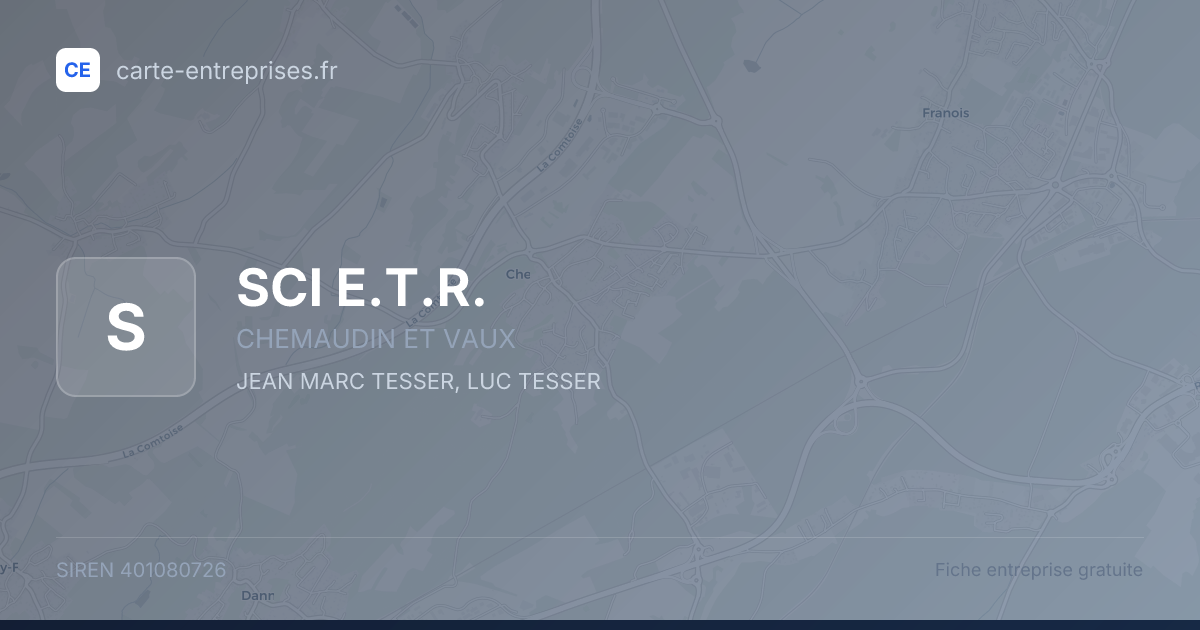 SCI E.T.R. — 401080726 — fiche entreprise