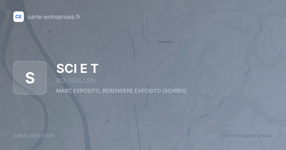 SCI E T — 385075569 — fiche entreprise