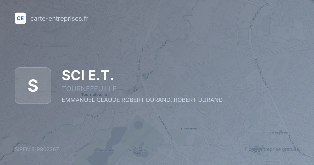SCI E.T. — 819962267 — fiche entreprise
