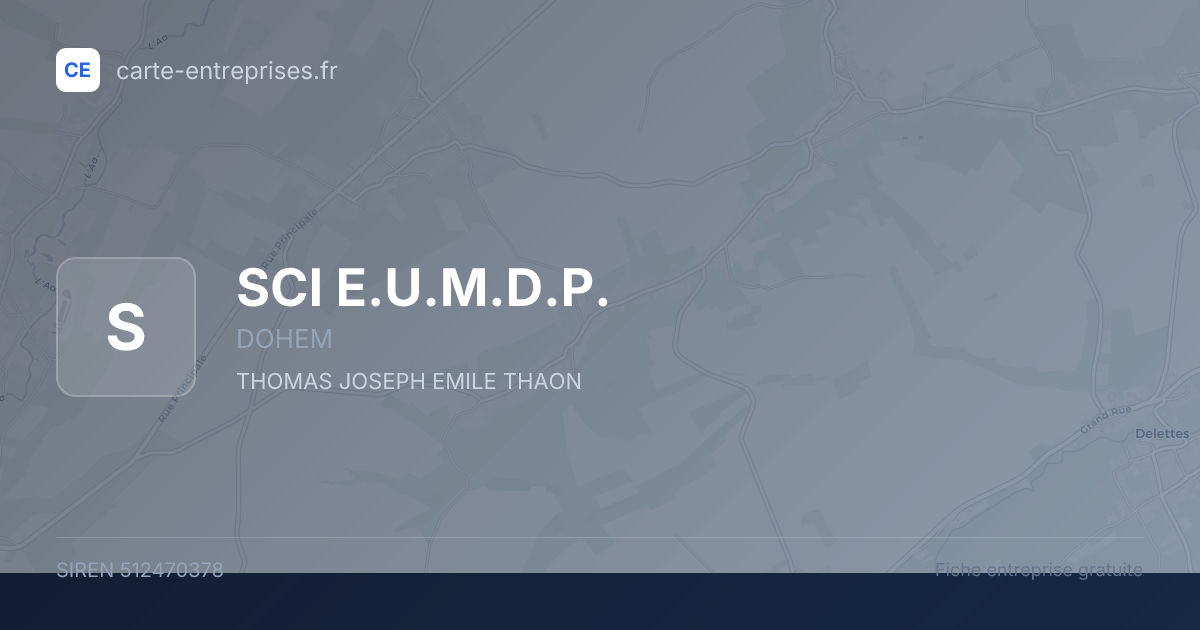 SCI E.U.M.D.P. — 512470378 — fiche entreprise