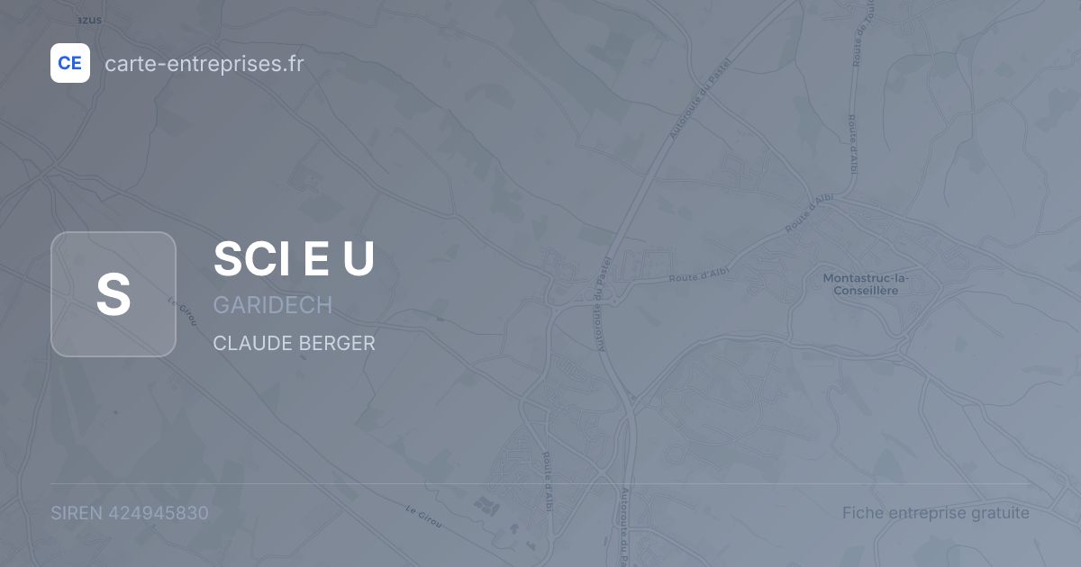 SCI E U — 424945830 — fiche entreprise