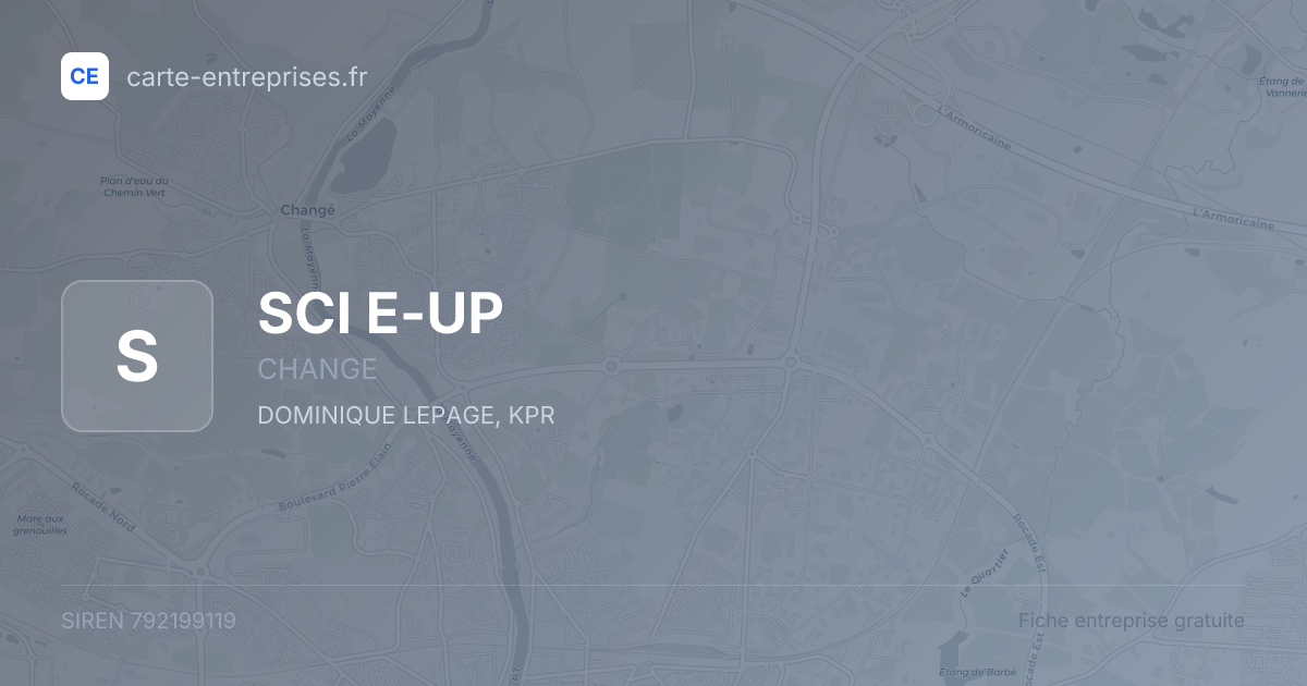 SCI E-UP — 792199119 — fiche entreprise
