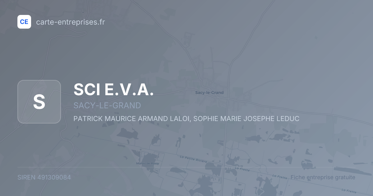SCI E.V.A. — 491309084 — fiche entreprise