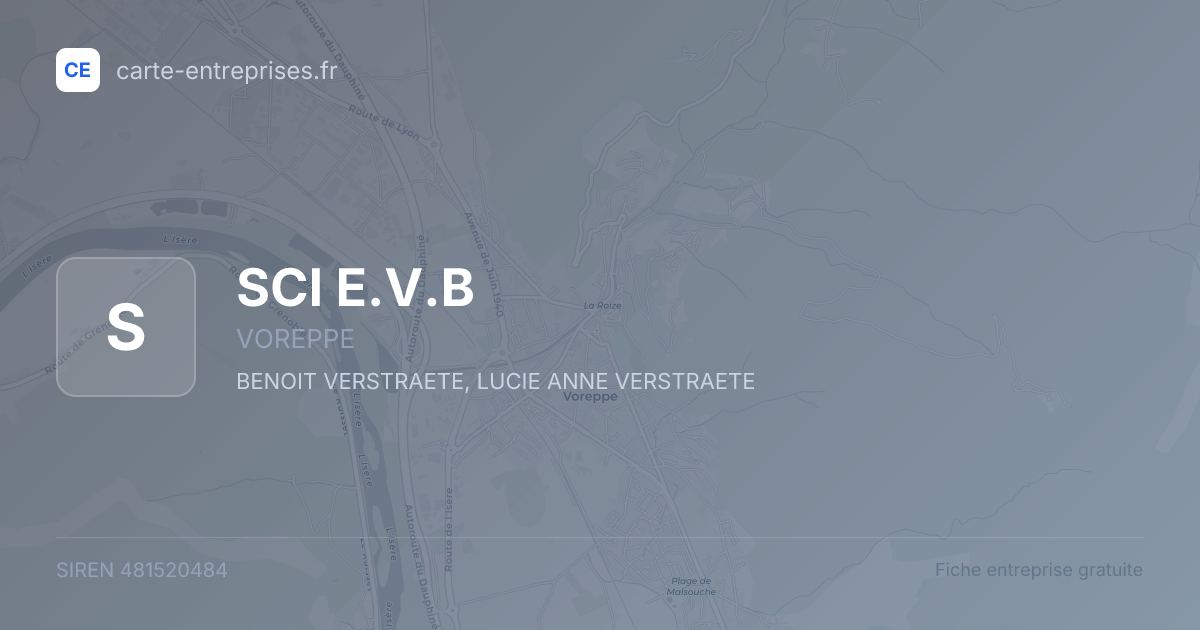 SCI E.V.B — 481520484 — fiche entreprise