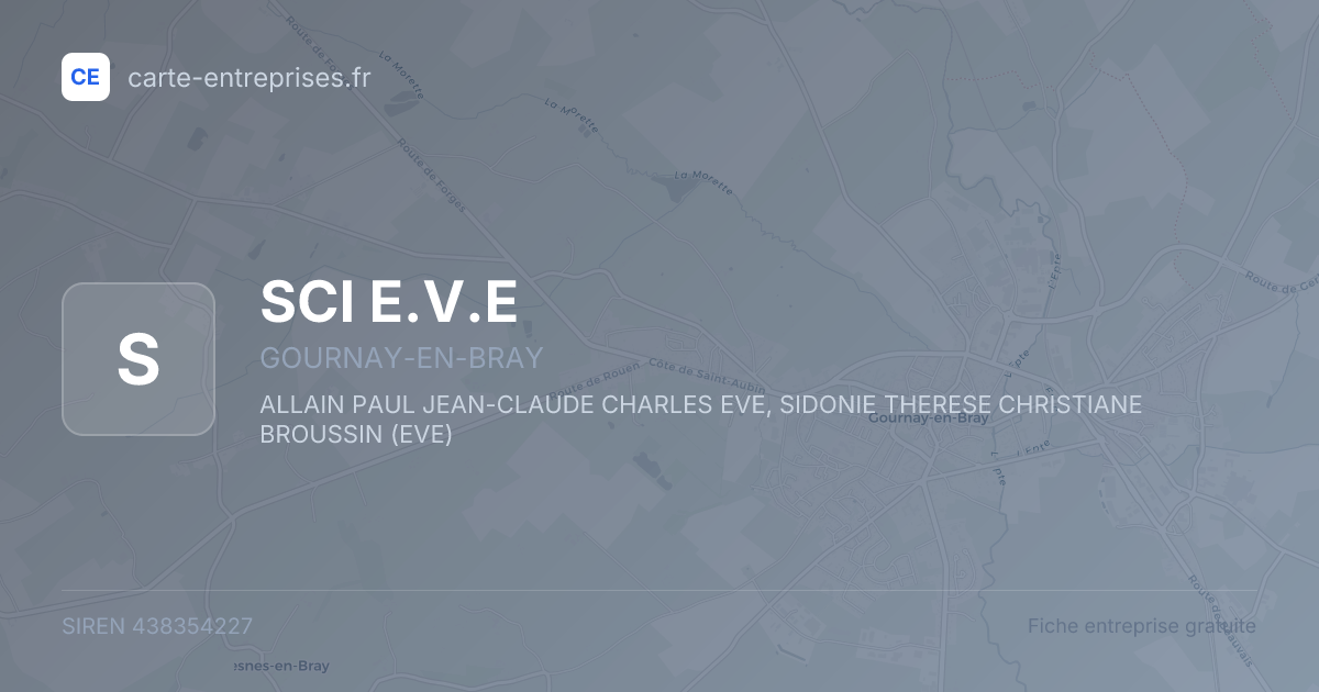 SCI E.V.E — 438354227 — fiche entreprise