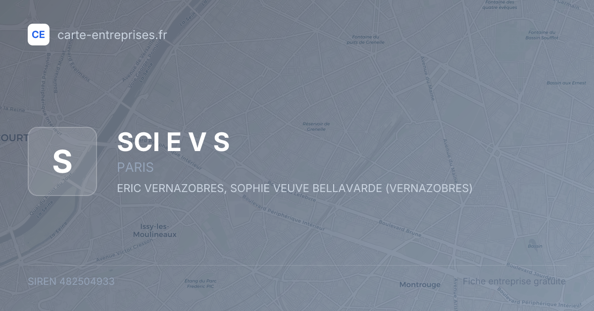 SCI E V S — 482504933 — fiche entreprise